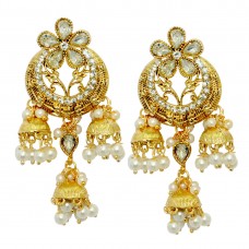 Traditional Gold Plated Jhumki Earrings for Women