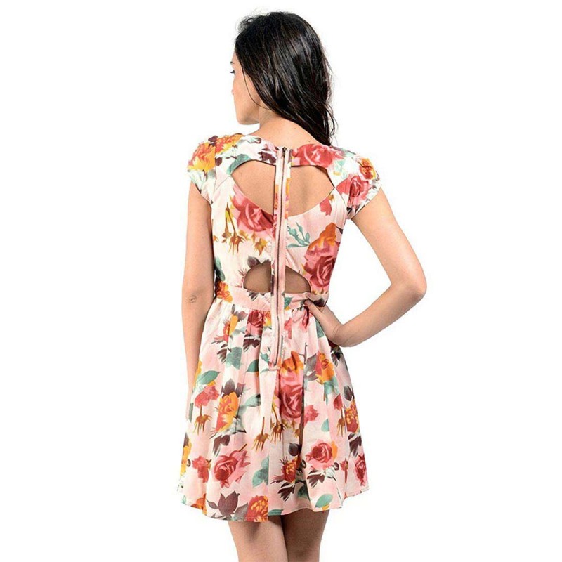 Beautiful Floral Print Short Dress By Shipgig