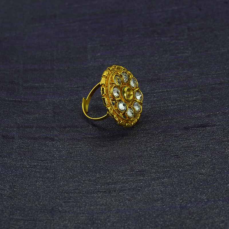 Gold Plated Studded Ring