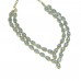 Ad Studded  Double Strand Necklace With Pair Of Earring