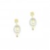 Gold Plated Dangler With Multiple White Stones
