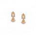 Gold Plated Jhumki Earring With White Stones