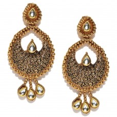 Gold-Plated Stone-Studded Chandbalis For Women