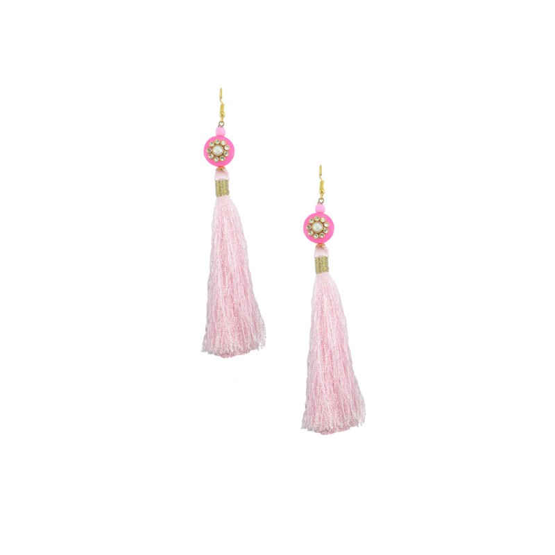 Stylish Thread Dangler In Pink Color