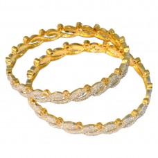 Traditional Gold Studded Bangle Pair