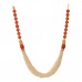 Stylish Pearl Necklace Set in Orange Colour 
