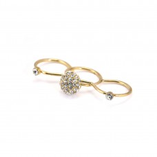 3-In-1 Rounded Stones Ring