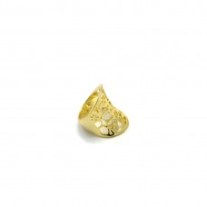 Flower Golden Brass Ring