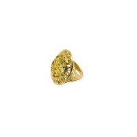 Solid Rounded Brass Ring in Golden