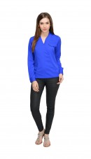 Solid Blue Top For Women By Shipgig