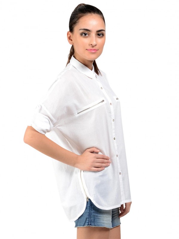 White Top In Cotton Fabric