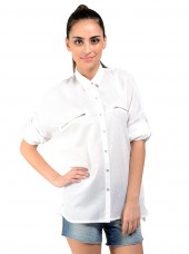 White Top In Cotton Fabric