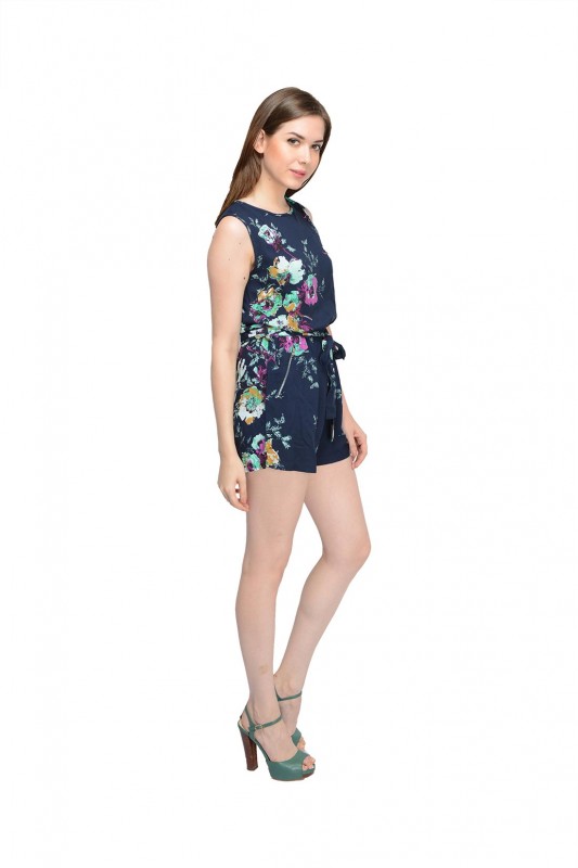 Multicolor Printed Short Jumpsuit For Women By Shipgig