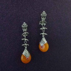 Oxidised Silver Plated Drop Dangler For Women