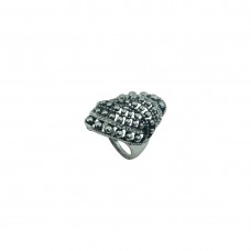 Silver Plated Ring With Multiple Pearls