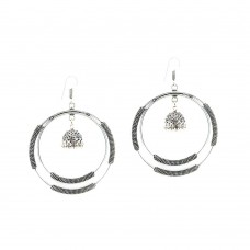Silver Plated Dangler With Drop Jhumki
