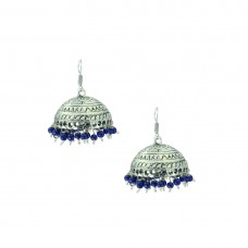 Designer Earring With Multiple Blue Pearls