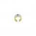 Gold plated AD Studded Cluster Ring In Pink Color