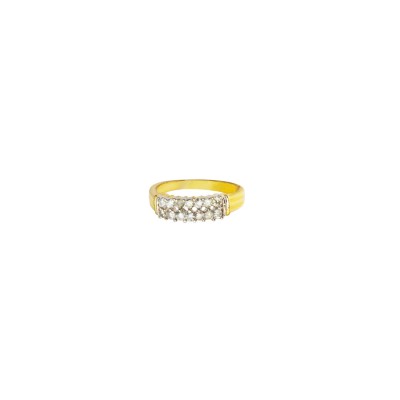 Gold Plated AD Studded Ring By Shipgig